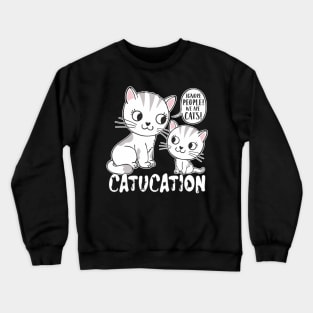 Cat Owner Ignore People Funny Cat Lover Crewneck Sweatshirt